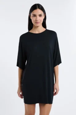 ETAM Los Pijamas Más Responsables|Pijamas Esenciales|Camisón de modal NEGRO