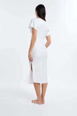 ETAM Los Pijamas Más Responsables|Pijamas Para Novias|Camisón largo satinado BLANCO