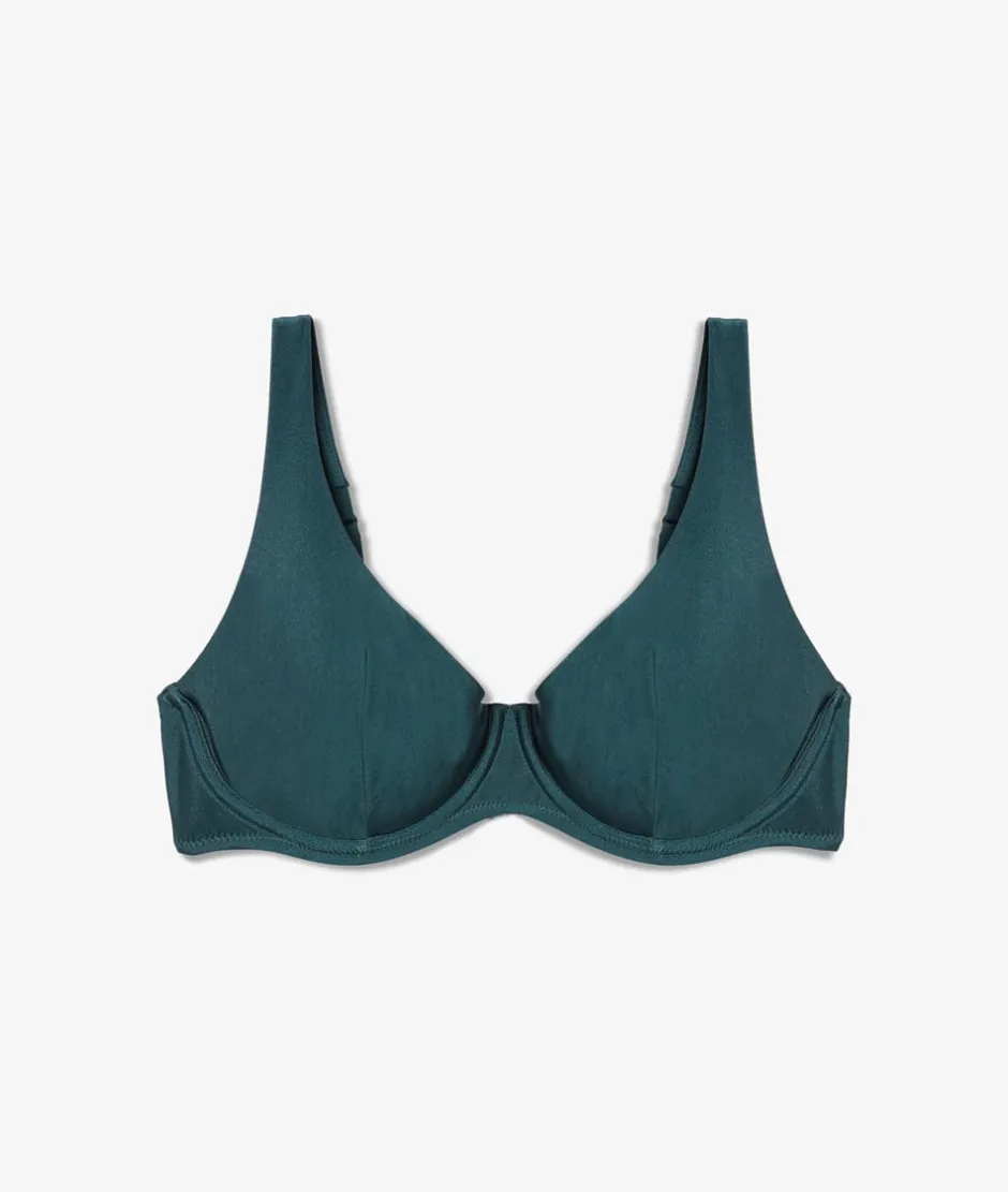 ETAM Con Aro|Cesta top de bikini VERDE