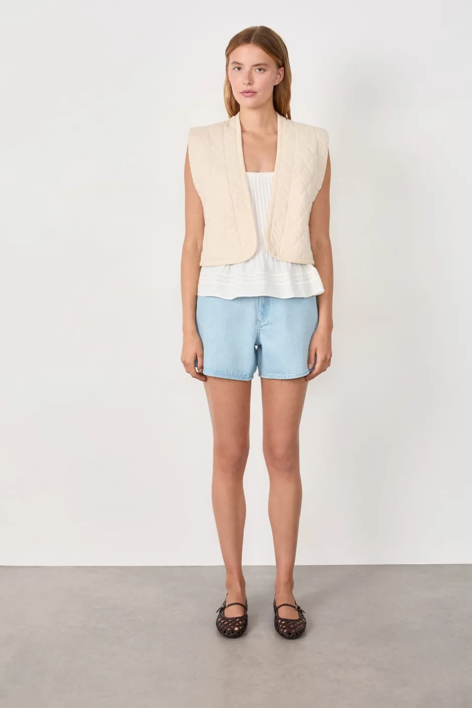 ETAM Chaquetas|Chaquetas Sin Mangas|Chaleco acolchado de algodón sin mangas LINO