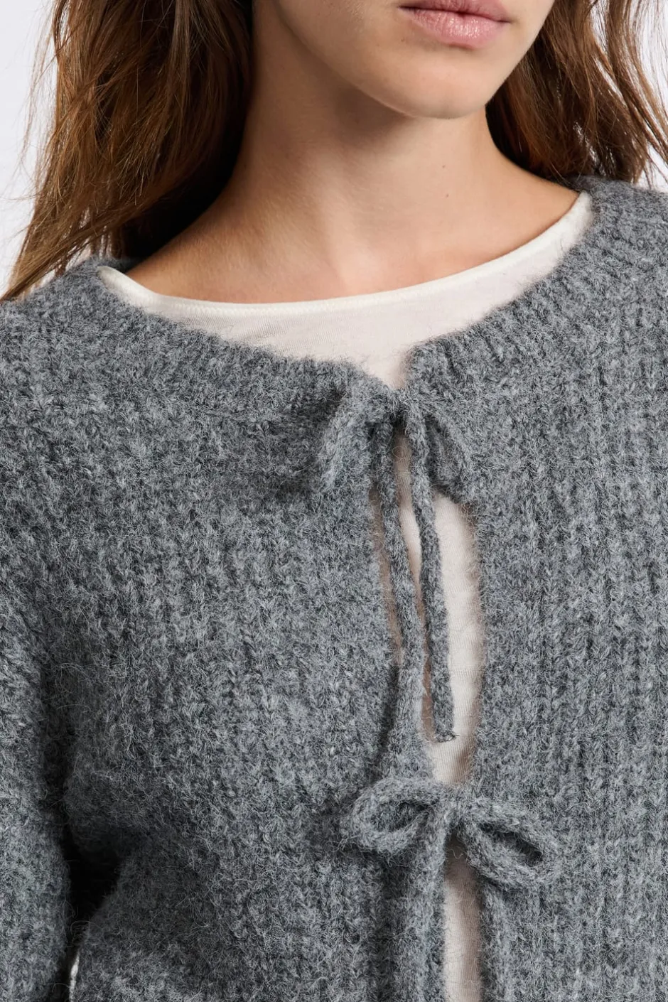 ETAM Los Pijamas Más Responsables|Ponchos, Sudaderas Y Chaquetas|Chaleco con lazo GRIS