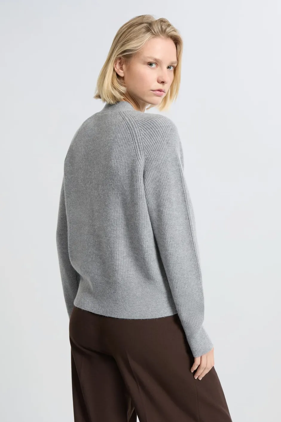 ETAM Cuello En V|Chaquetas|Chaleco de manga larga GRIS
