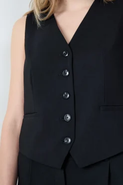 ETAM Chaquetas Sin Mangas|Básicos|Chaleco de traje NEGRO