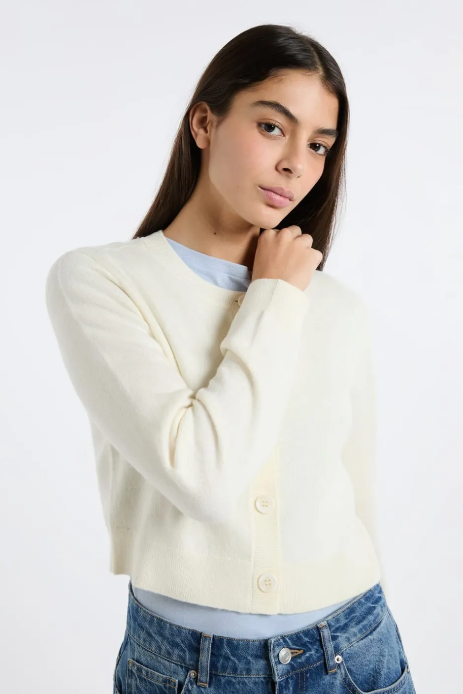 ETAM Chaquetas|Chaleco mini de manga larga lino