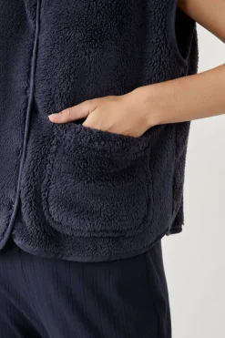 ETAM Pijamas Calentitos|Ponchos, Sudaderas Y Chaquetas|Chaleco sin mangas AZUL NOCHE