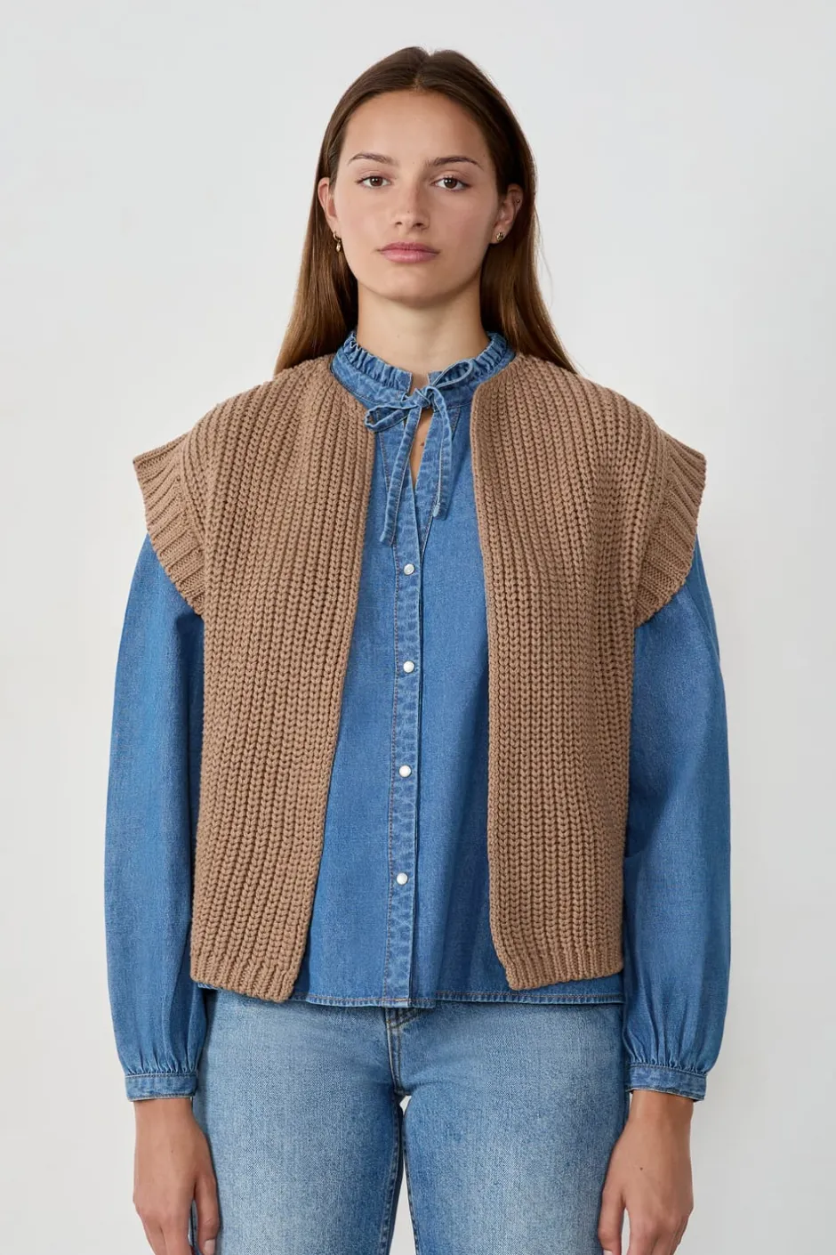 ETAM Chaquetas Sin Mangas|Chaquetas|Chaleco sin mangas TAUPE