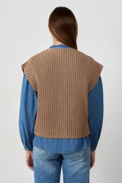 ETAM Chaquetas Sin Mangas|Chaquetas|Chaleco sin mangas TAUPE