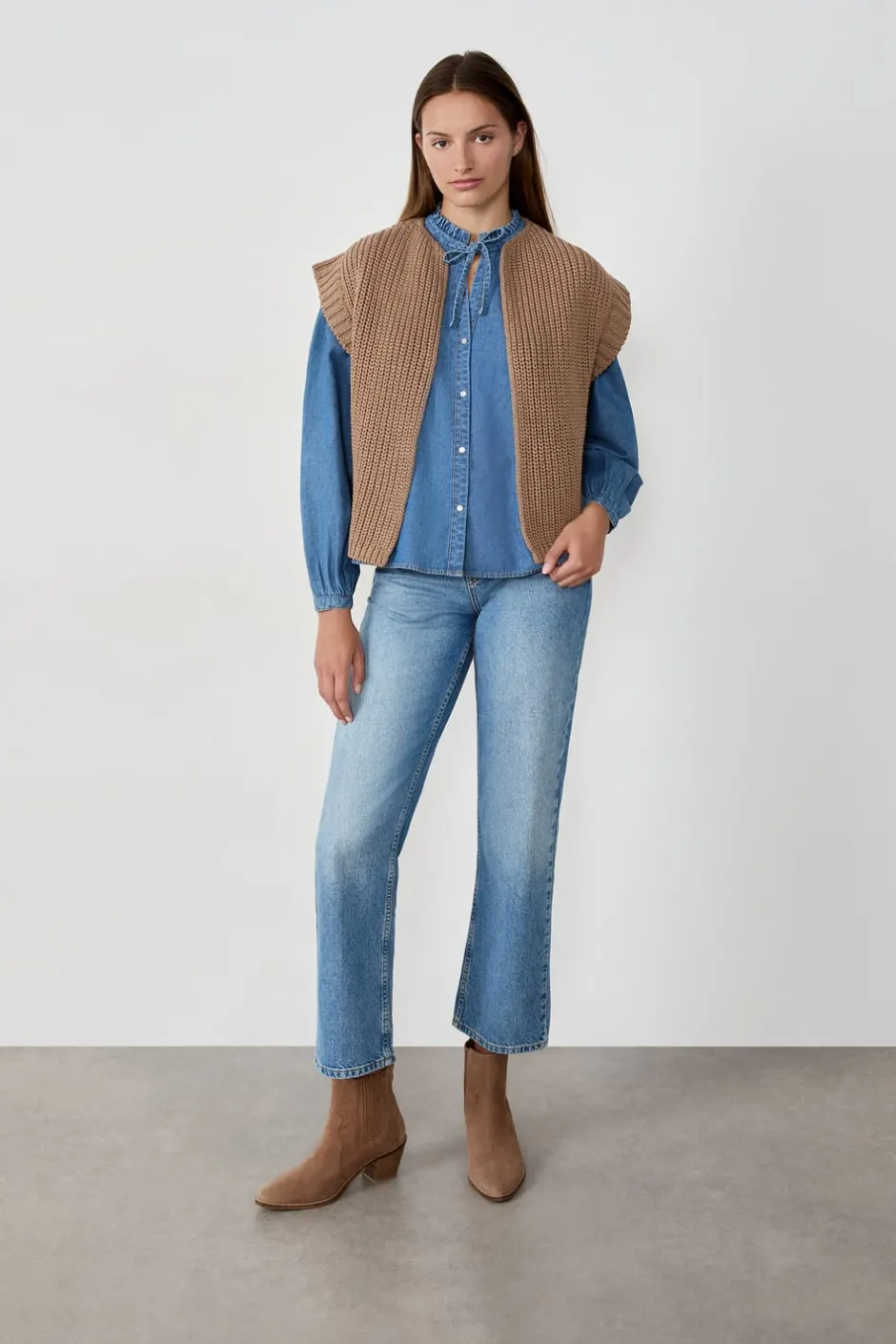 ETAM Chaquetas Sin Mangas|Chaquetas|Chaleco sin mangas TAUPE