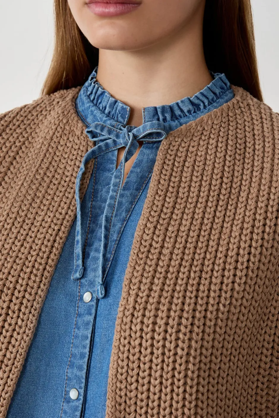 ETAM Chaquetas Sin Mangas|Chaquetas|Chaleco sin mangas TAUPE