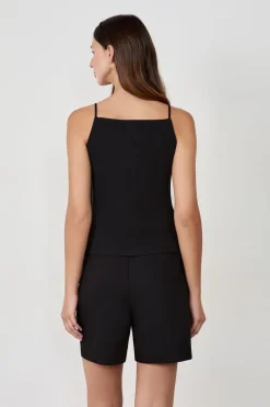 ETAM Chaquetas Sin Mangas|Sin Mangas|Chaleco sin mangas con botones NEGRO