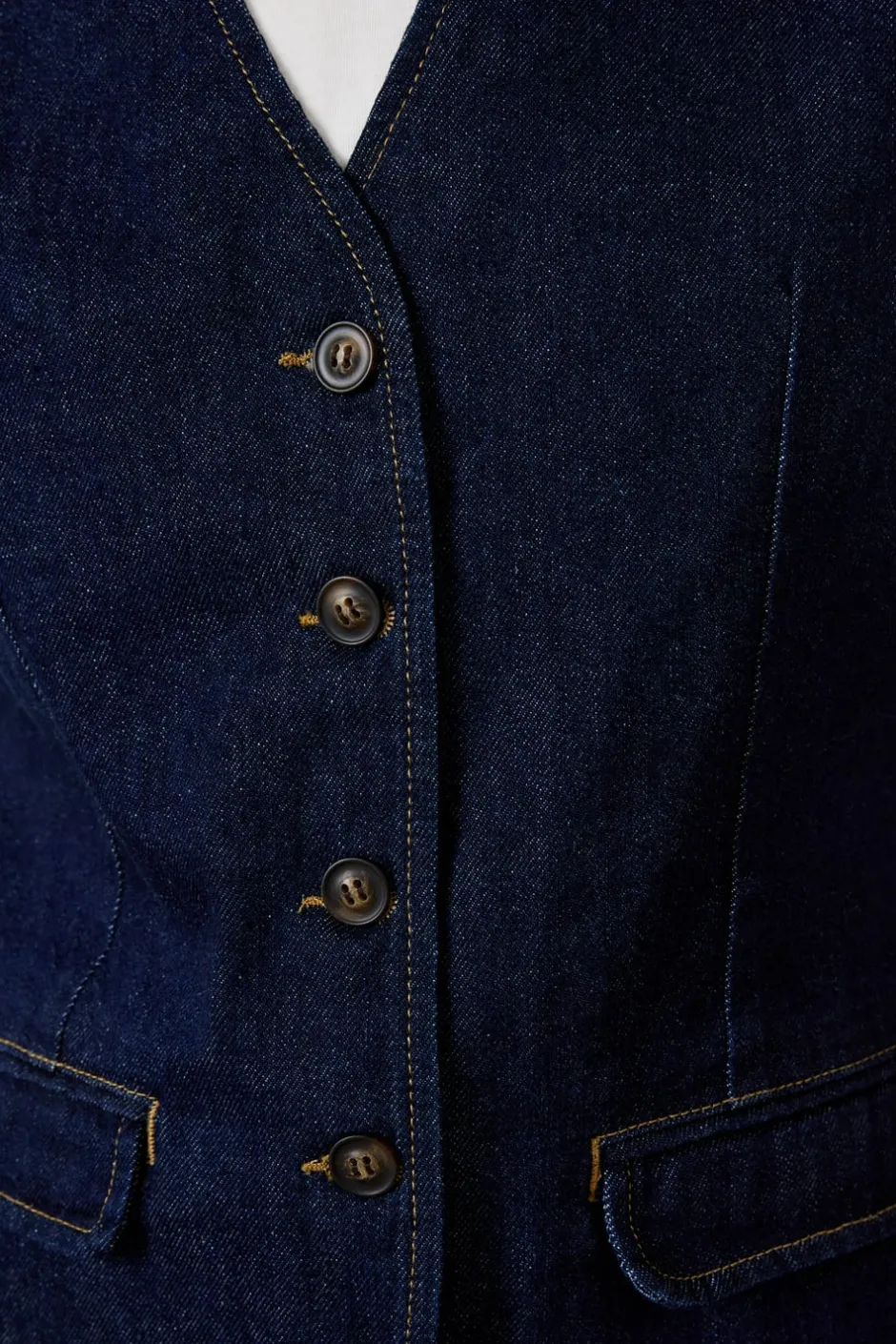 ETAM Chaquetas Sin Mangas|Chaquetas Vaqueras|Chaleco sin mangas con botones VAQUEROS