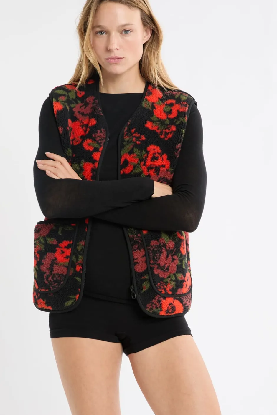 ETAM Pijamas Calentitos|Ponchos, Sudaderas Y Chaquetas|Chaleco sin mangas con efecto sherpa MULTICOLOR