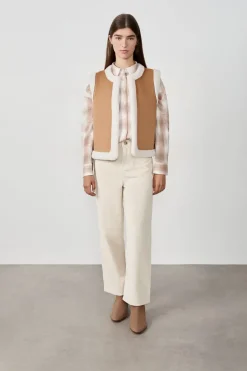 ETAM Chaquetas Sin Mangas|Chaleco sin mangas de piel sintética DUNE