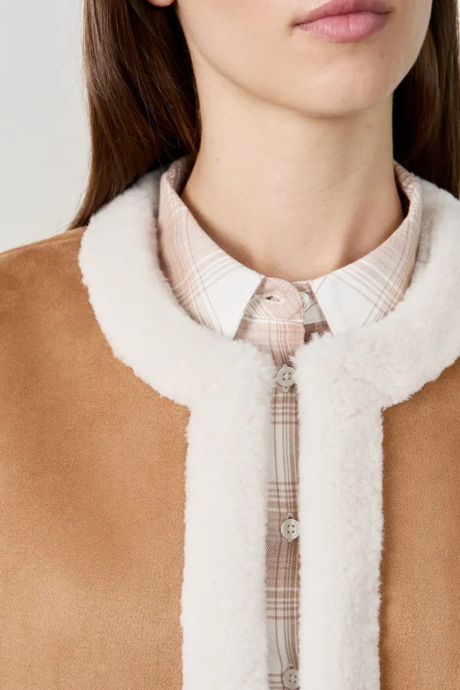 ETAM Chaquetas Sin Mangas|Chaleco sin mangas de piel sintética DUNE