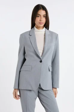 ETAM Chaquetas|Blazers|Chaqueta blazer con botones GRIS
