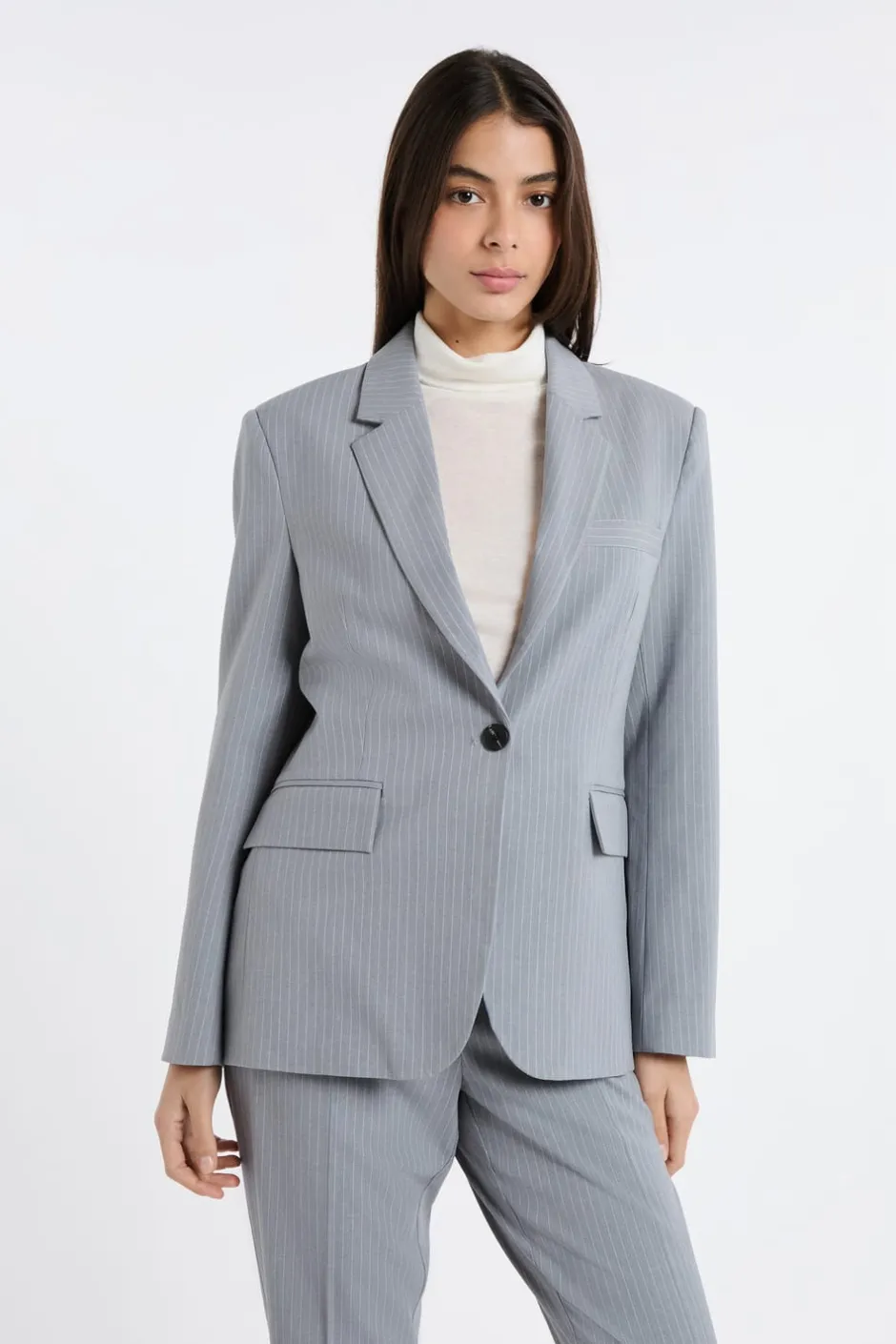 ETAM Chaquetas|Blazers|Chaqueta blazer con botones GRIS
