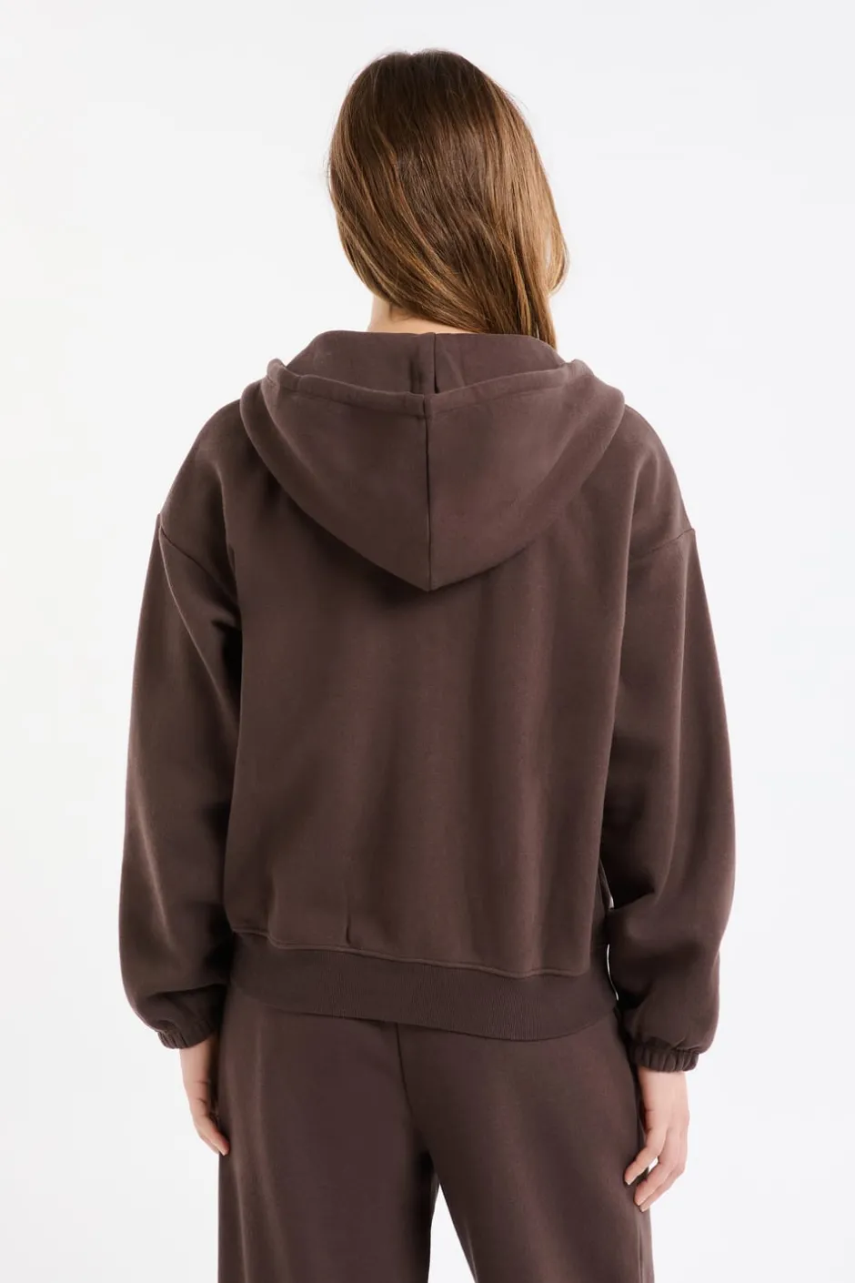 ETAM Homewear|Los Pijamas Más Responsables|Chaqueta con capucha y algodón CHOCOLATE