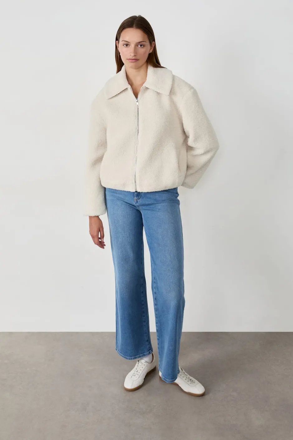 ETAM Chaquetas|Abrigos Cortos|Chaqueta de piel sintética BLANCO