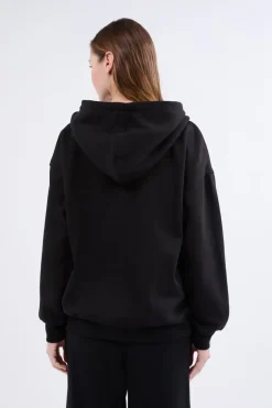 ETAM Homewear|Ponchos, Sudaderas Y Chaquetas|Chaqueta de punto de manga larga con capucha NEGRO