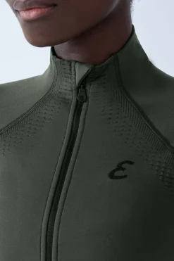 ETAM Tops Deporte|Braguitas Deportivas|Chaqueta deportiva de manga larga KAKI