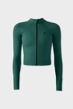 ETAM Tops Deporte|Braguitas Deportivas|Chaqueta deportiva de manga larga KAKI