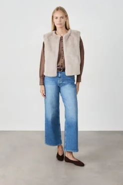 ETAM Chaquetas Sin Mangas|Chaqueta sin mangas de piel sintética CHOCOLATE
