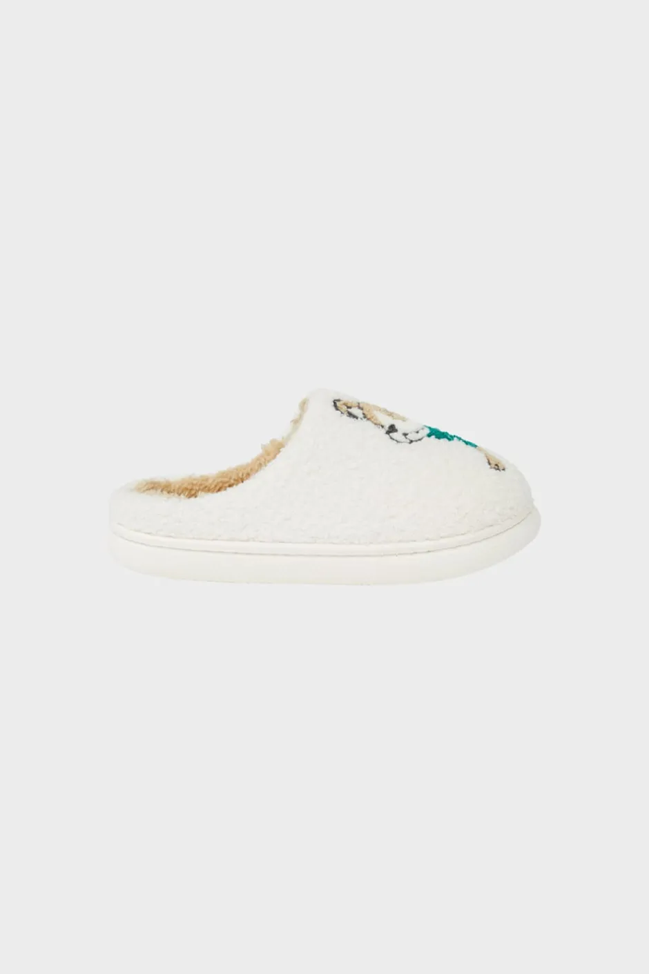ETAM Zapatillas|Chaussons à motif bouledogue en fausse fourrure MARRON