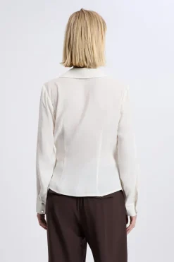 ETAM Camisas Fluidas|Camisas Chic|Chemise cache-cœur ECRU