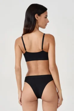 ETAM Tanga Brasileño|Cómodo tanga de algodón NEGRO