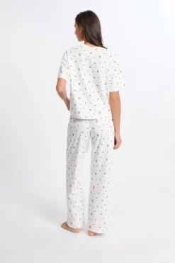 ETAM Los Pijamas Más Responsables|Pijamas 2 Y 3 Piezas|Conjunto de pijama de 2 piezas con estampado de algodón CRUDO