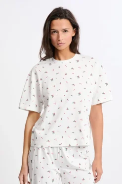 ETAM Los Pijamas Más Responsables|Pijamas 2 Y 3 Piezas|Conjunto de pijama de 2 piezas con estampado de algodón CRUDO