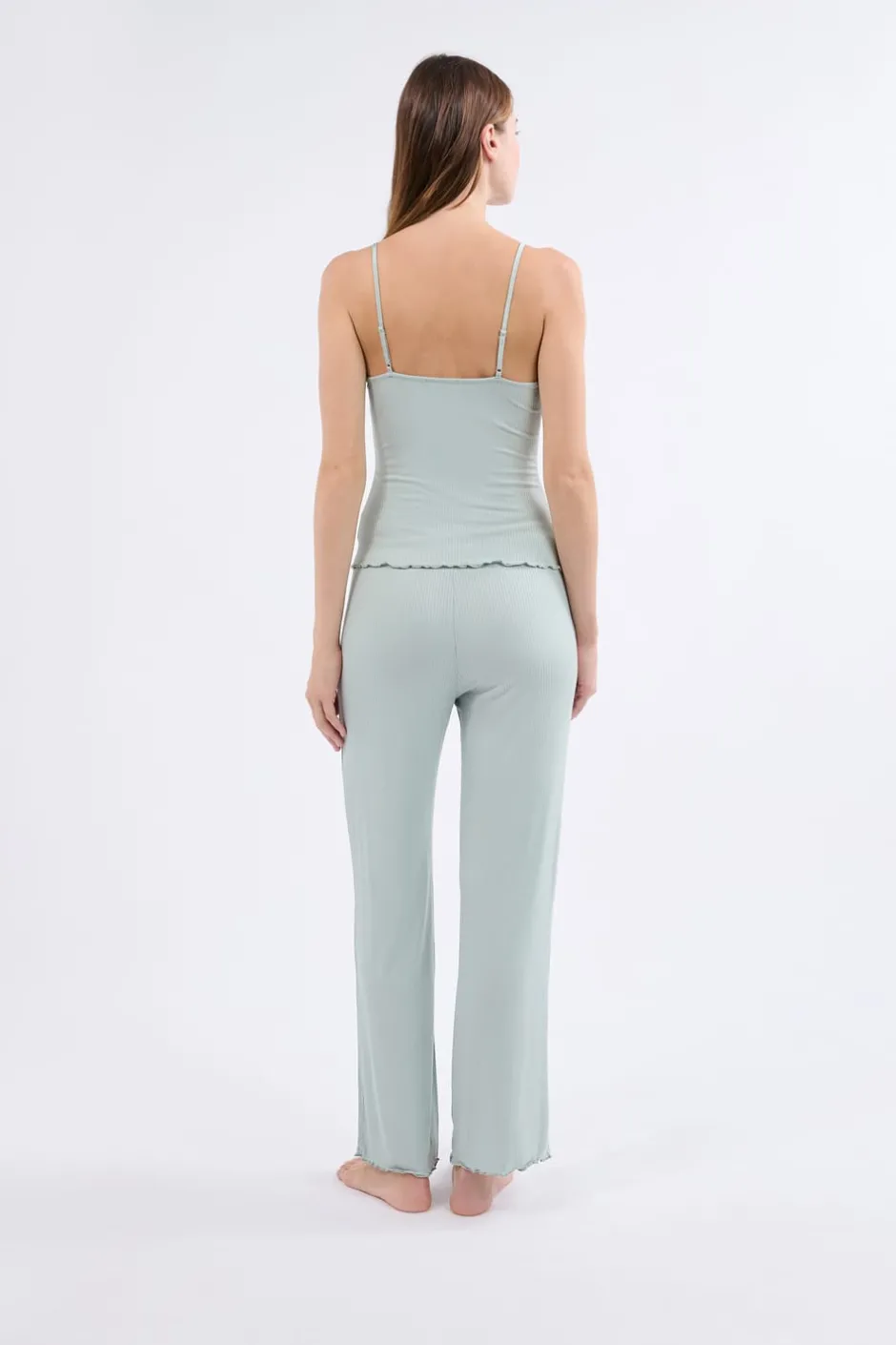 ETAM Homewear|Pijamas 2 Y 3 Piezas|Conjunto de pijama de 2 piezas de punto fino AZUL CLARO