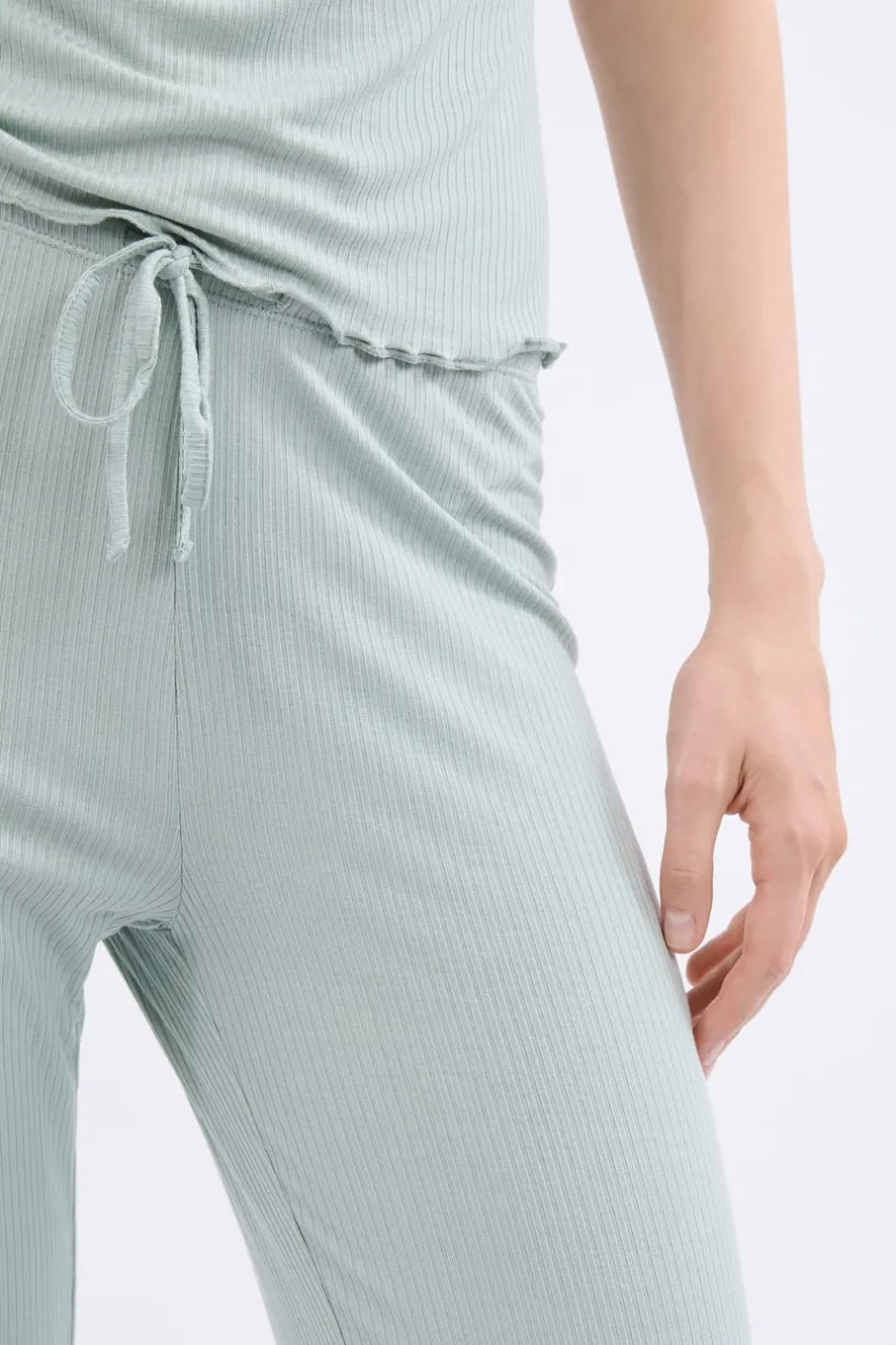 ETAM Homewear|Pijamas 2 Y 3 Piezas|Conjunto de pijama de 2 piezas de punto fino AZUL CLARO