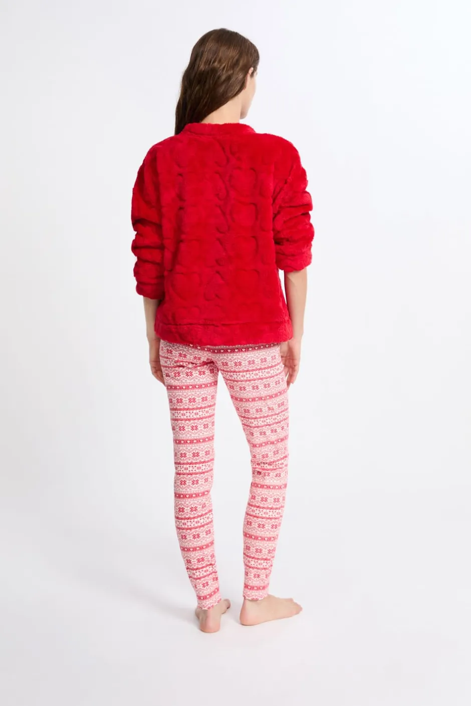 ETAM Los Pijamas Más Responsables|Pijamas 2 Y 3 Piezas|Conjunto de pijama de 2 piezas con estampado ROJO