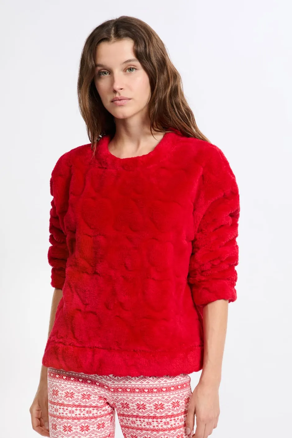 ETAM Los Pijamas Más Responsables|Pijamas 2 Y 3 Piezas|Conjunto de pijama de 2 piezas con estampado ROJO