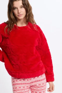 ETAM Los Pijamas Más Responsables|Pijamas 2 Y 3 Piezas|Conjunto de pijama de 2 piezas con estampado ROJO