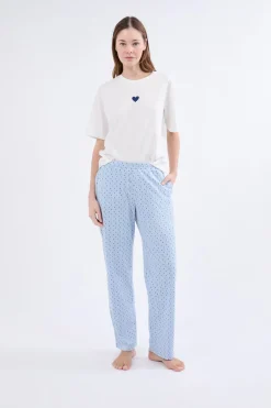 ETAM Pijamas Calentitos|Pijamas 2 Y 3 Piezas|Conjunto de pijama de 3 piezas con estampado AZUL
