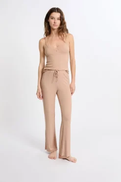 ETAM Homewear|Pijamas 2 Y 3 Piezas|Conjunto de pijama de 2 piezas de punto fino TOPO