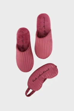 ETAM Zapatillas|Conjunto de zapatillas destalonadas y antifaz PETUNIA