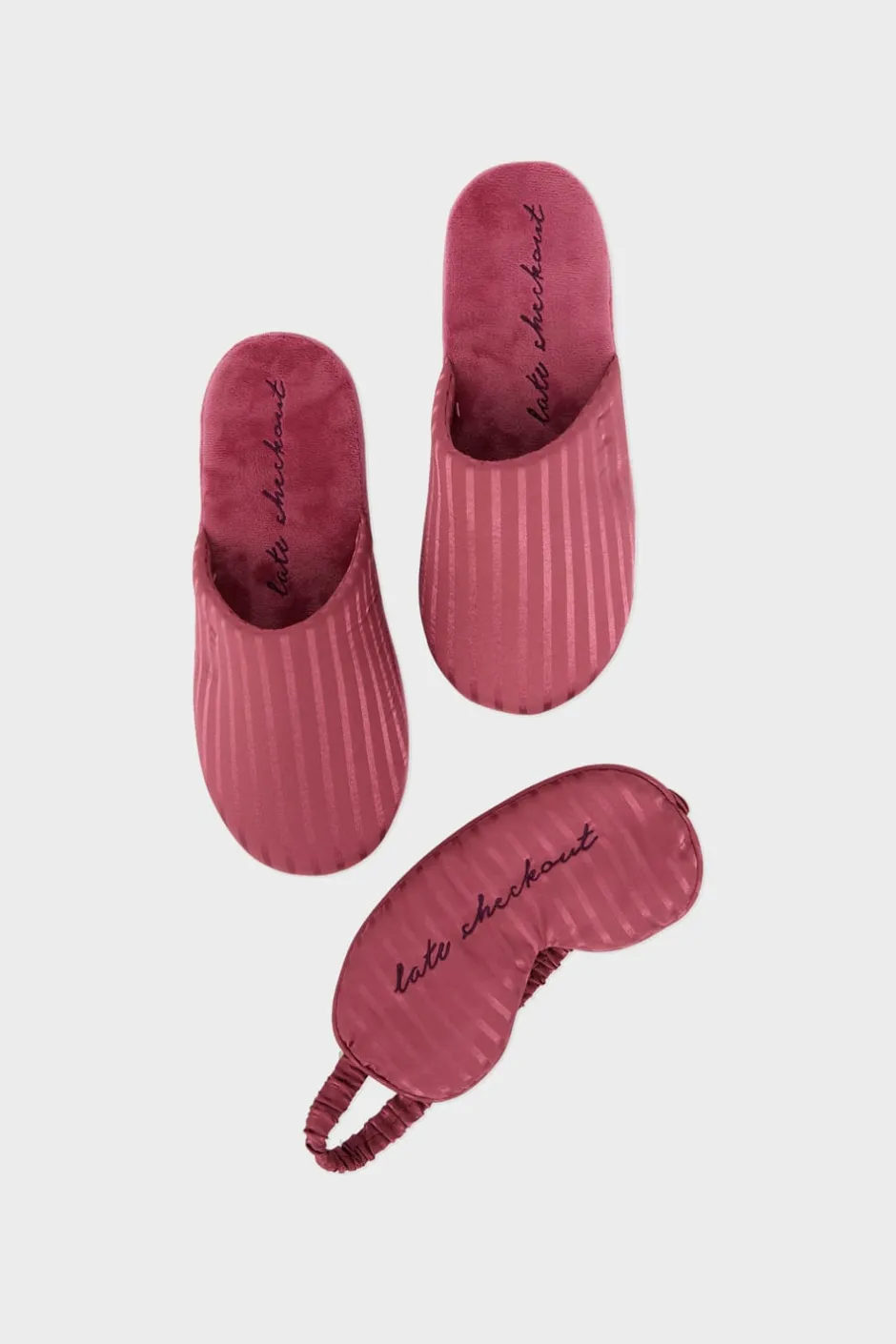 ETAM Zapatillas|Conjunto de zapatillas destalonadas y antifaz PETUNIA