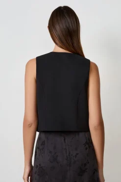 ETAM Chaquetas Sin Mangas|Sin Mangas|Cárdigan con nudo delantero NEGRO