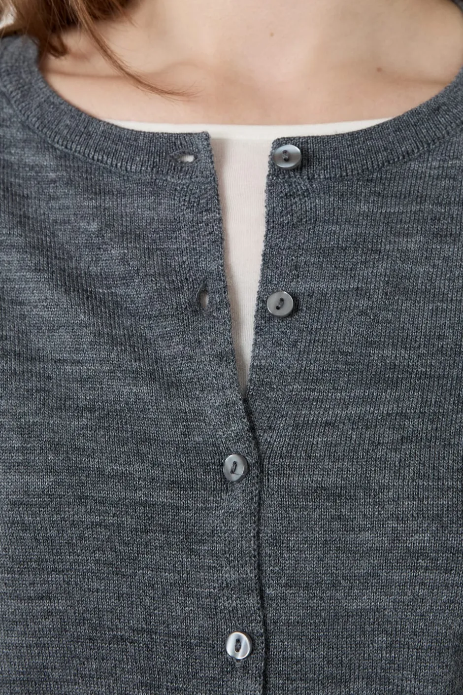 ETAM Básicos|Chaquetas|Cárdigan de lana GRIS