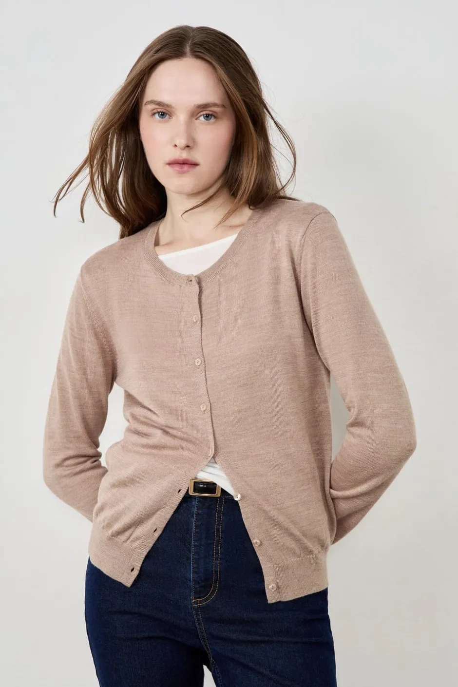 ETAM Básicos|Chaquetas|Cárdigan de lana TOPO