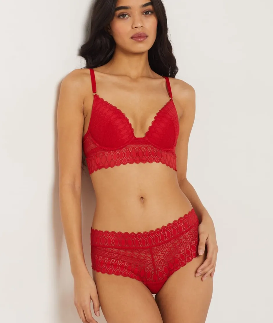 ETAM Culotte|Braguitas Encaje|Culote encaje gráfico ROJO