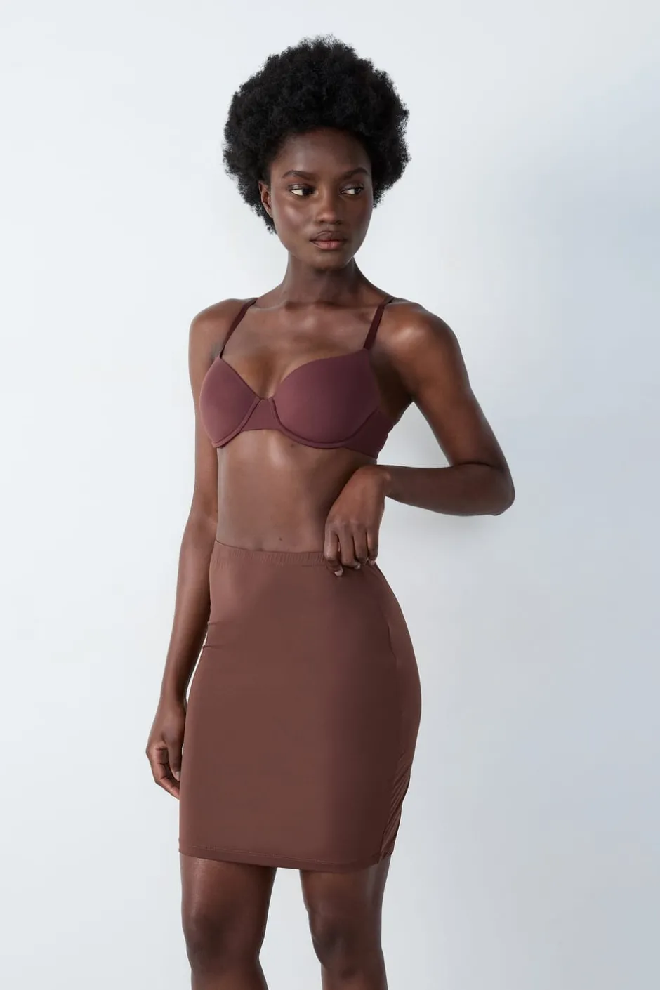 ETAM Combinación Falda|Combinaciones|Enaguas MARRÓN