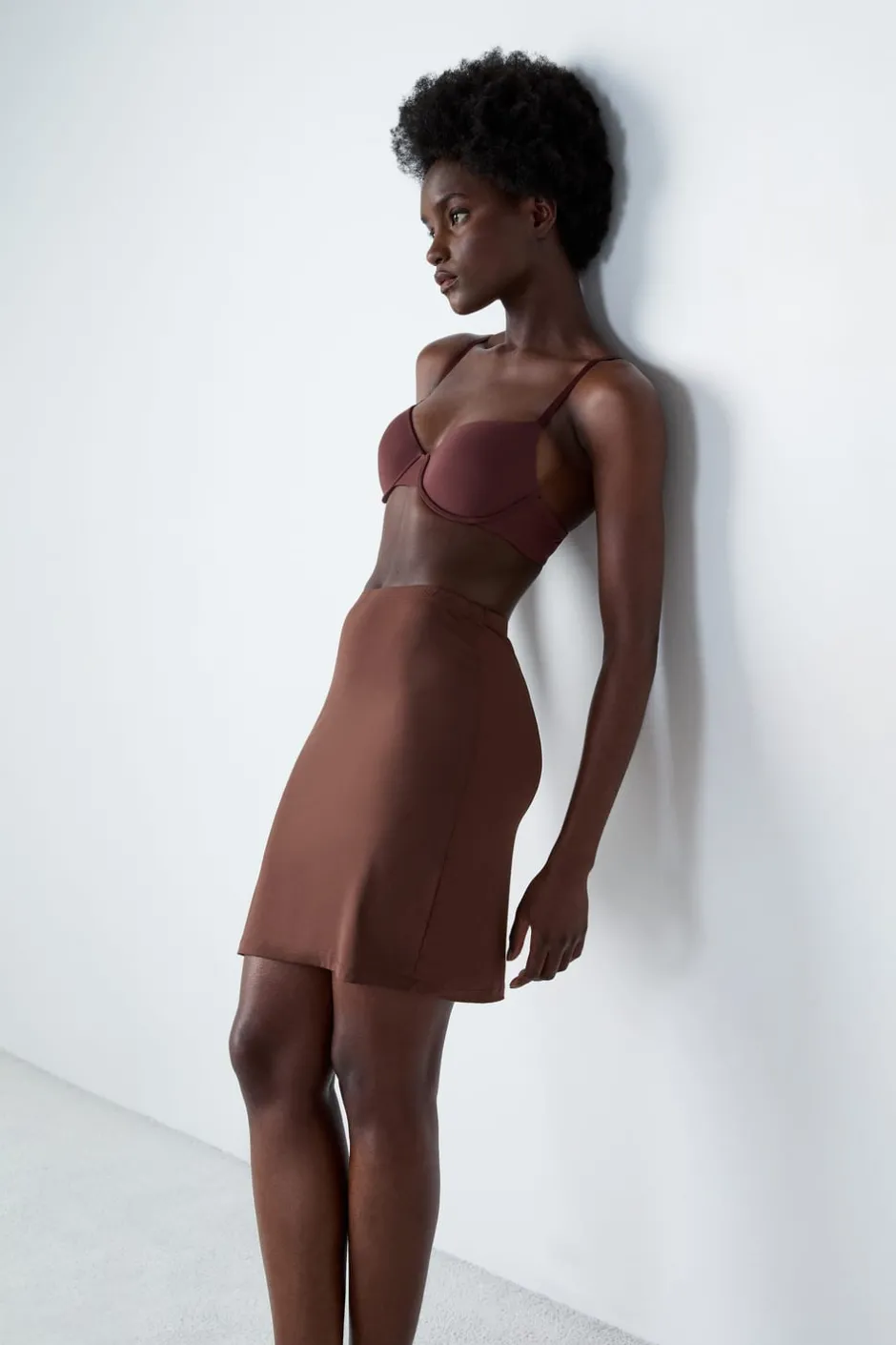 ETAM Combinación Falda|Combinaciones|Enaguas MARRÓN