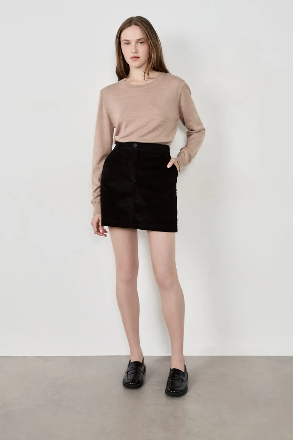 ETAM Faltas Cortas|Faldas|Falda corta de terciopelo NEGRO