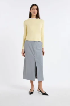 ETAM Faldas Largas|Faldas|Falda larga a rayas GRIS