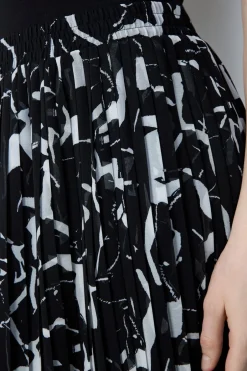 ETAM Faldas Estampadas|Faldas Largas|Falda larga plisada estampada ESTAMPADO
