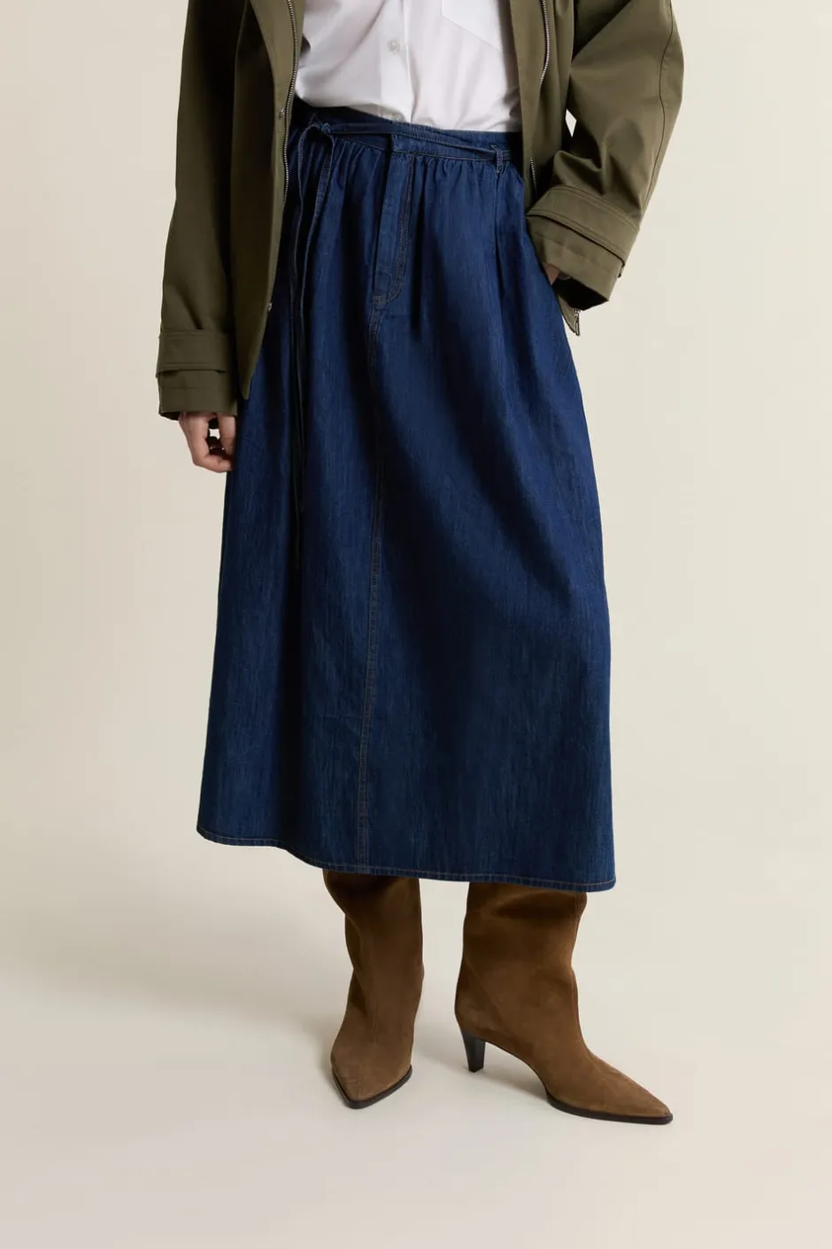 ETAM Faldas Largas|Faldas|Falda larga vaquera azul denim